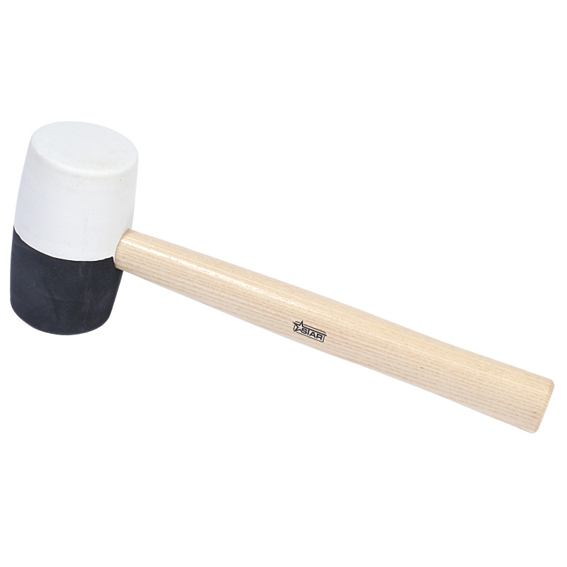 STAR 04-245 BLACK AND WHITE  RUBBER HAMMER